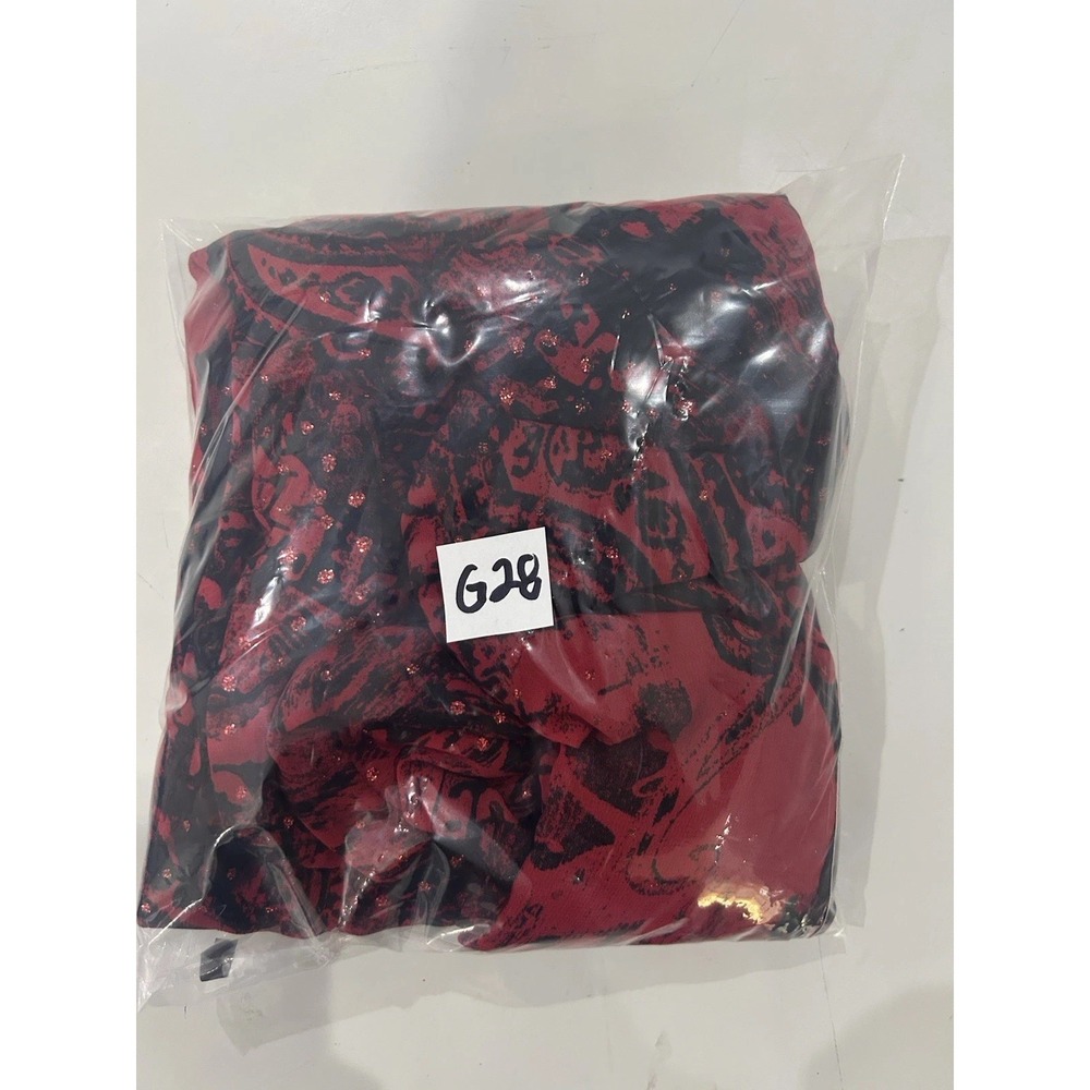 Rebecca Malone Womens Floral Red Black Holiday Party Top Sparkle Flowy‎ Size 2X - Picture 11 of 11